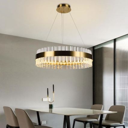 LED Ljusreglerad kristall ljuskrona på snöre LED/40W/230V 3000-6500K + fjärrkontroll
