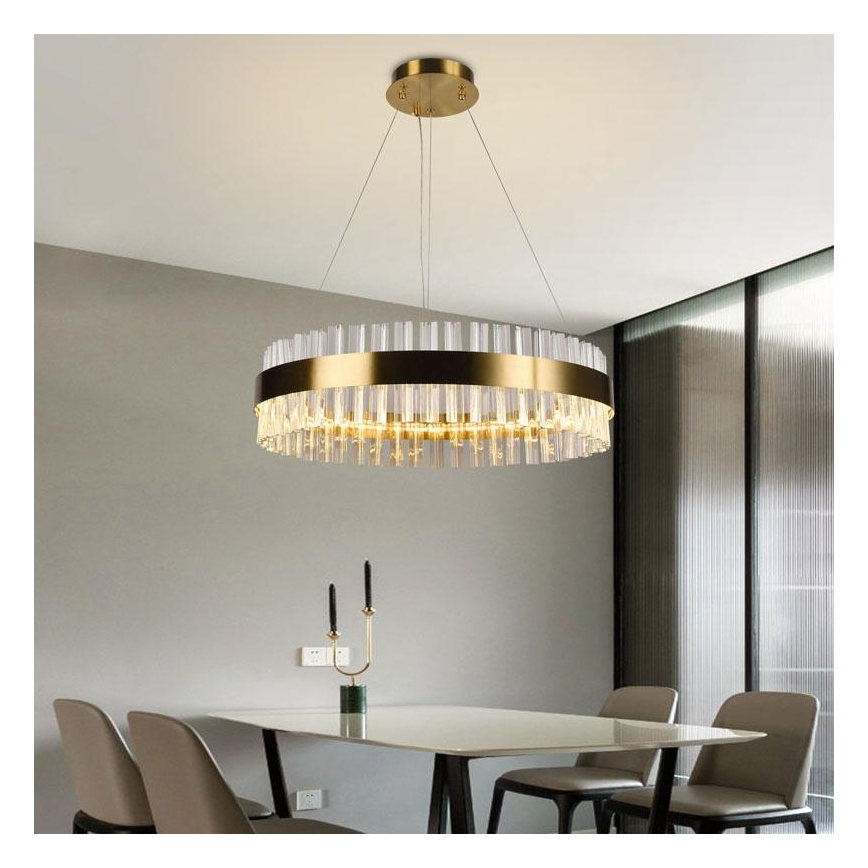 LED Ljusreglerad kristall ljuskrona på snöre LED/40W/230V 3000-6500K + fjärrkontroll