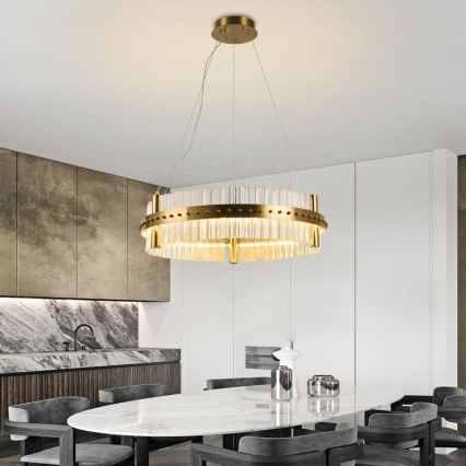 LED Ljusreglerad kristall ljuskrona på snöre LED/40W/230V 3000-6500K + fjärrkontroll