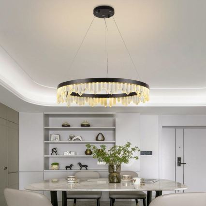LED Ljusreglerad kristall ljuskrona på snöre LED/40W/230V 3000-6500K + fjärrkontroll