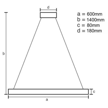 LED Ljusreglerad kristall ljuskrona på snöre LED/40W/230V 3000-6500K + fjärrkontroll
