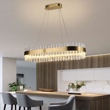 LED Ljusreglerad kristall ljuskrona på snöre LED/45W/230V 3000-6500K + fjärrkontroll
