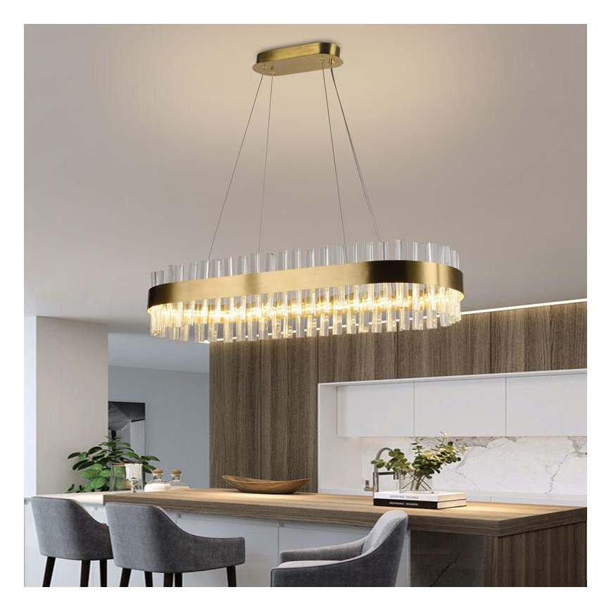 LED Ljusreglerad kristall ljuskrona på snöre LED/45W/230V 3000-6500K + fjärrkontroll