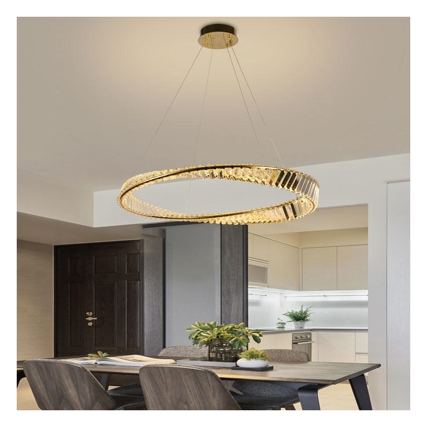 LED Ljusreglerad kristall ljuskrona på snöre LED/50W/230V 3000-6500K + fjärrkontroll