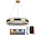 LED Ljusreglerad kristall ljuskrona på snöre LED/55W/230V 3000-6500K + fjärrkontroll