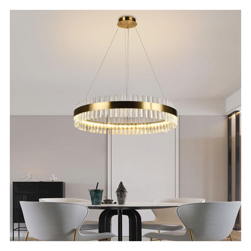 LED Ljusreglerad kristall ljuskrona på snöre LED/55W/230V 3000-6500K + fjärrkontroll
