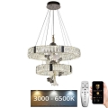LED Ljusreglerad kristall ljuskrona på snöre LED/70W/230V 3000-6500K + fjärrkontroll