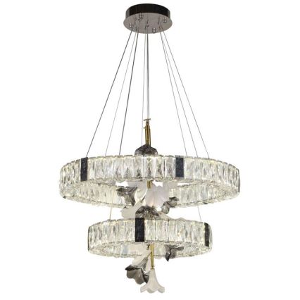LED Ljusreglerad kristall ljuskrona på snöre LED/70W/230V 3000-6500K + fjärrkontroll