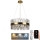 LED Ljusreglerad kristall ljuskrona på snöre LED/80W/230V 3000-6500K guld + fjärrkontroll