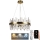 LED Ljusreglerad kristall ljuskrona på snöre LED/80W/230V 3000-6500K guld + fjärrkontroll