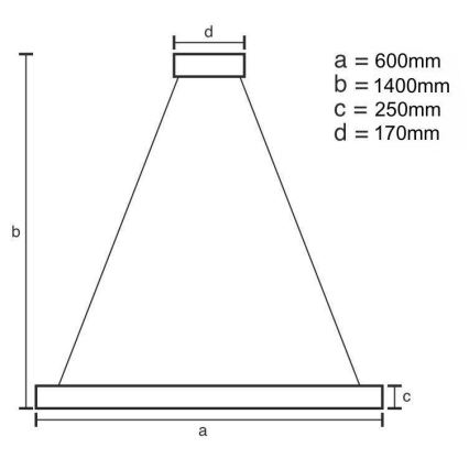 LED Ljusreglerad kristall ljuskrona på snöre LED/80W/230V 3000-6500K + fjärrkontroll