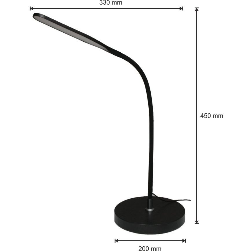 LED Ljusreglerad lampa 03.01.2001 LED/10W/230V 3000/4000/6000K CRI 90 svart