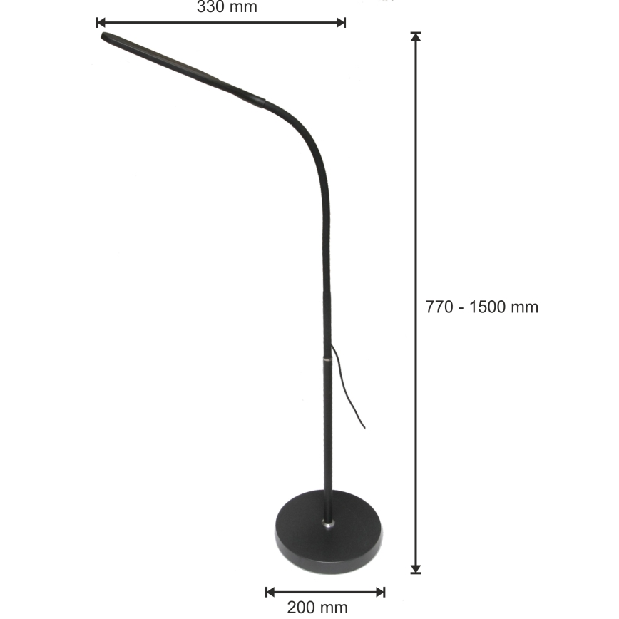 LED Ljusreglerad lampa 03.01.2001 LED/10W/230V 3000/4000/6000K CRI 90 svart