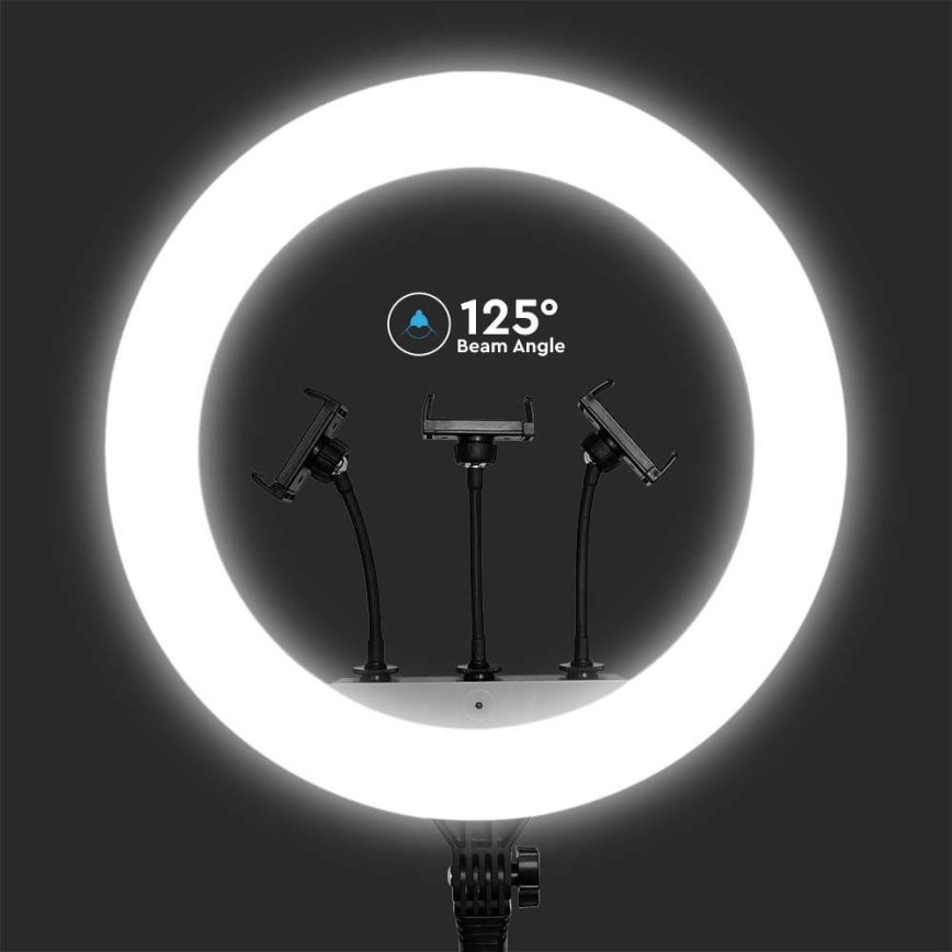 LED Ljusreglerad lampa med stativ och hållare för vloggning LED/55W/230V CRI 90 + fjärrkontroll