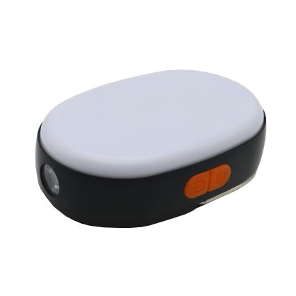LED Ljusreglerad uppladdningsbar lampa med strömbanksfunktion K4 LED/1W/5V 3000-6500K IPX4 4000 mAh svart