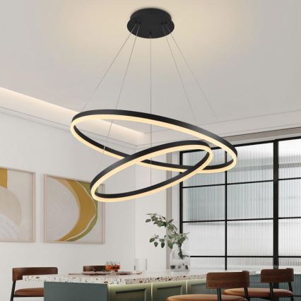 LED ljusreglerad ljuskrona på snöre LED/100W/230V 3000-6500K + fjärrkontroll