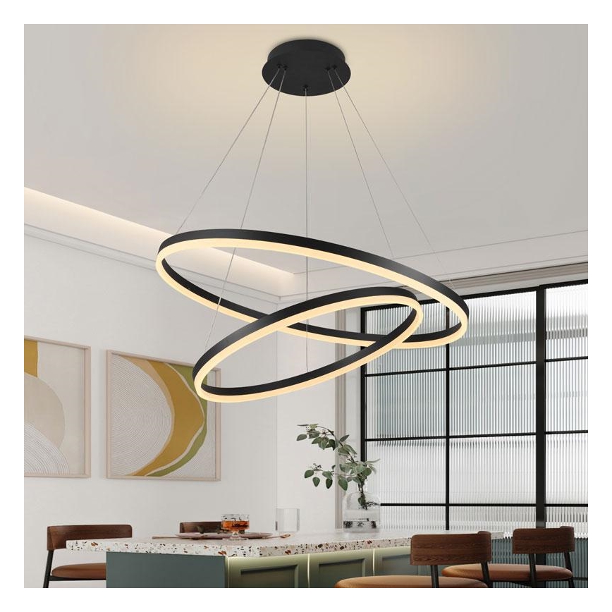 LED ljusreglerad ljuskrona på snöre LED/100W/230V 3000-6500K + fjärrkontroll