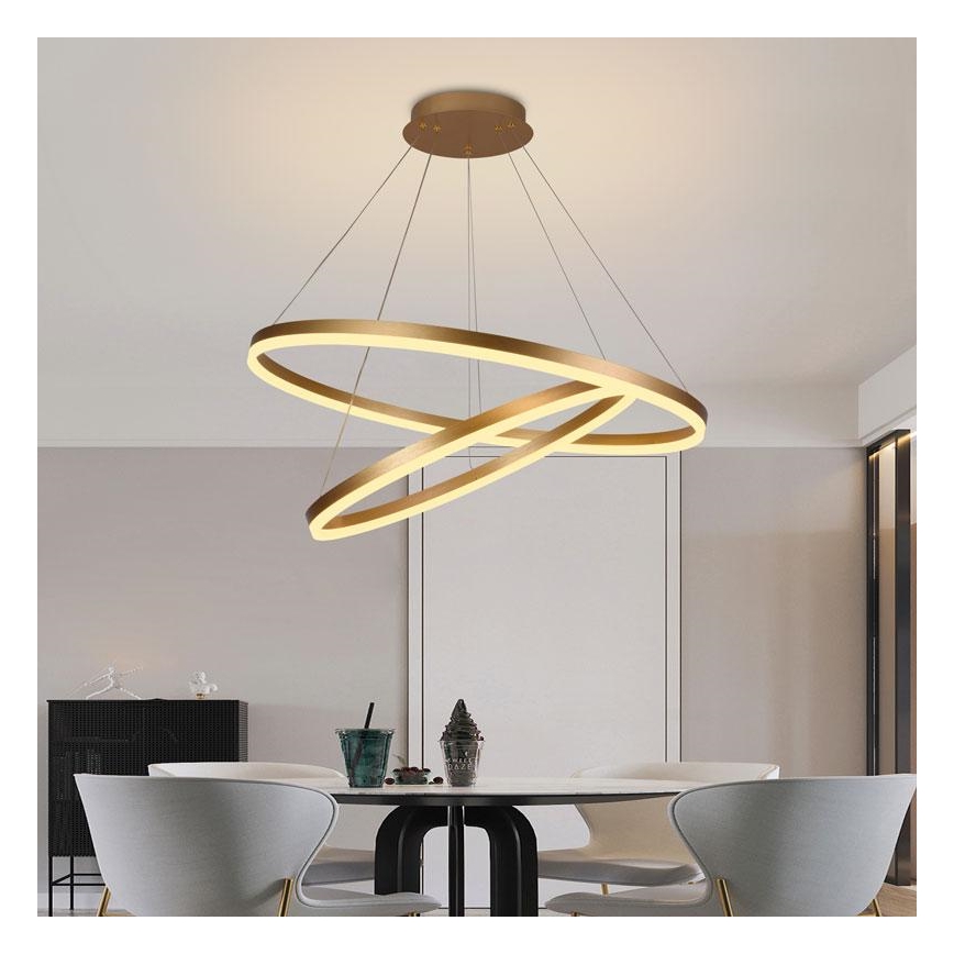 LED ljusreglerad ljuskrona på snöre LED/100W/230V 3000-6500K + fjärrkontroll