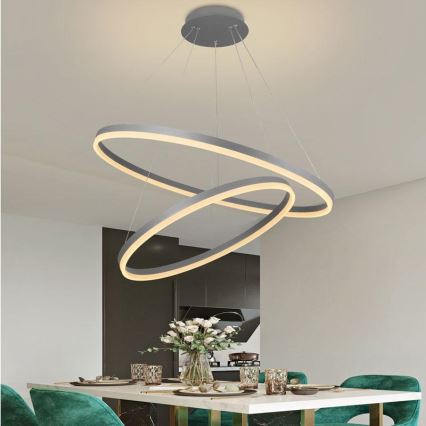 LED ljusreglerad ljuskrona på snöre LED/100W/230V 3000-6500K + fjärrkontroll