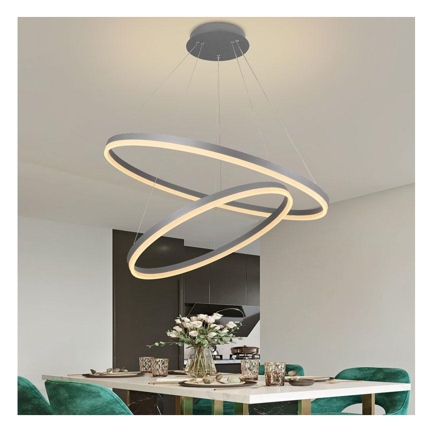 LED ljusreglerad ljuskrona på snöre LED/100W/230V 3000-6500K + fjärrkontroll