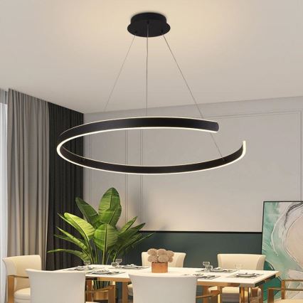 LED ljusreglerad ljuskrona på snöre LED/100W/230V 3000-6500K + fjärrkontroll