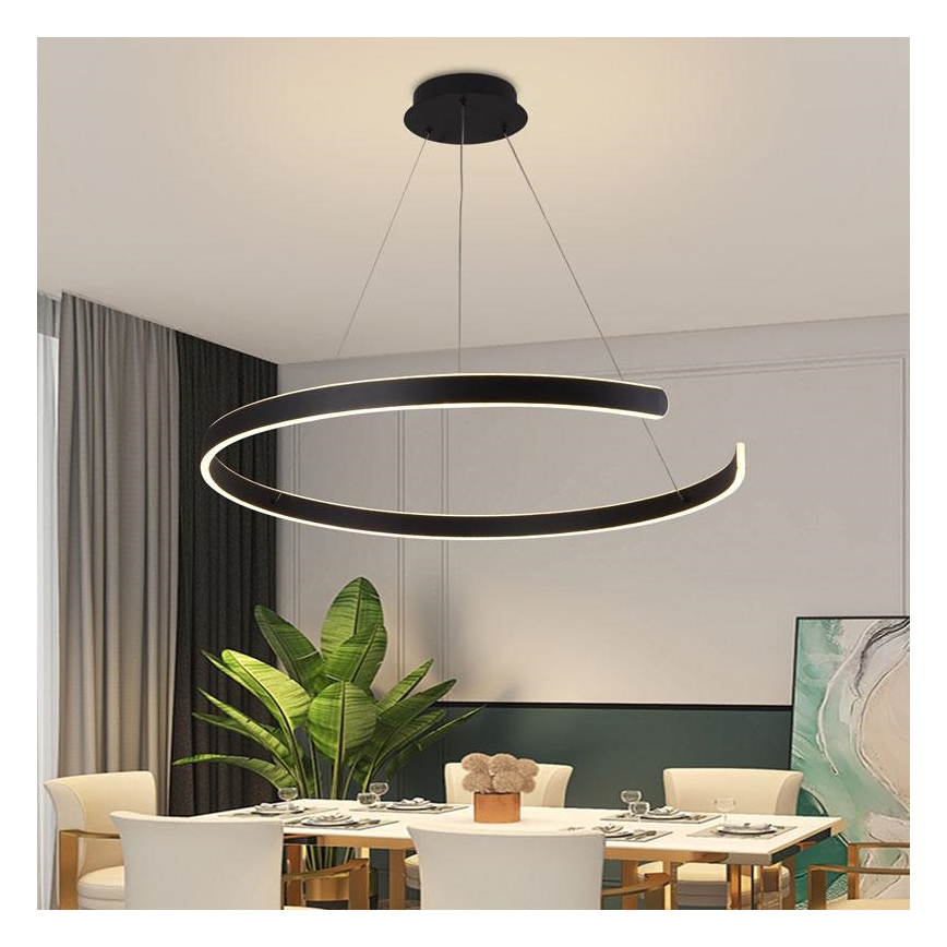LED ljusreglerad ljuskrona på snöre LED/100W/230V 3000-6500K + fjärrkontroll