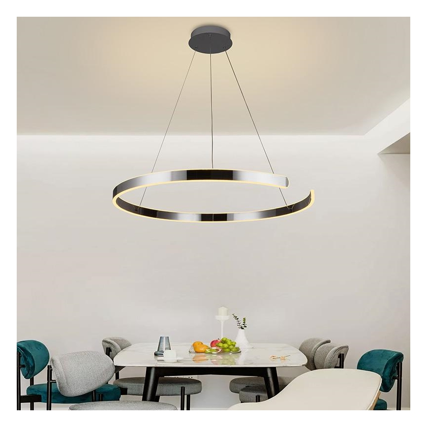 LED ljusreglerad ljuskrona på snöre LED/100W/230V 3000-6500K + fjärrkontroll