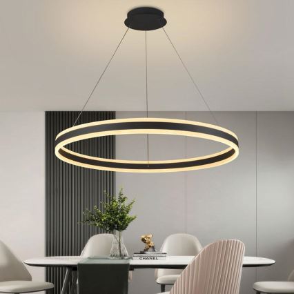 LED ljusreglerad ljuskrona på snöre LED/110W/230V 3000-6500K + fjärrkontroll