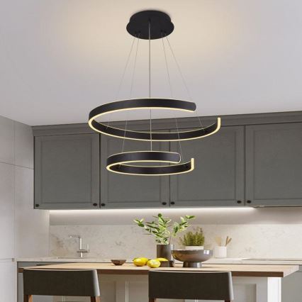LED ljusreglerad ljuskrona på snöre LED/120W/230V 3000-6500K + fjärrkontroll