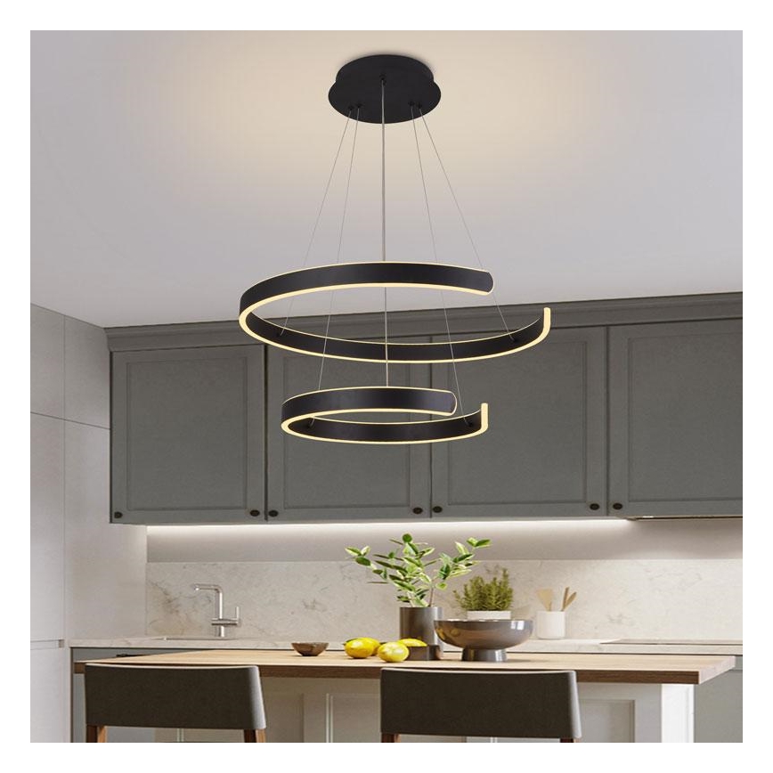 LED ljusreglerad ljuskrona på snöre LED/120W/230V 3000-6500K + fjärrkontroll