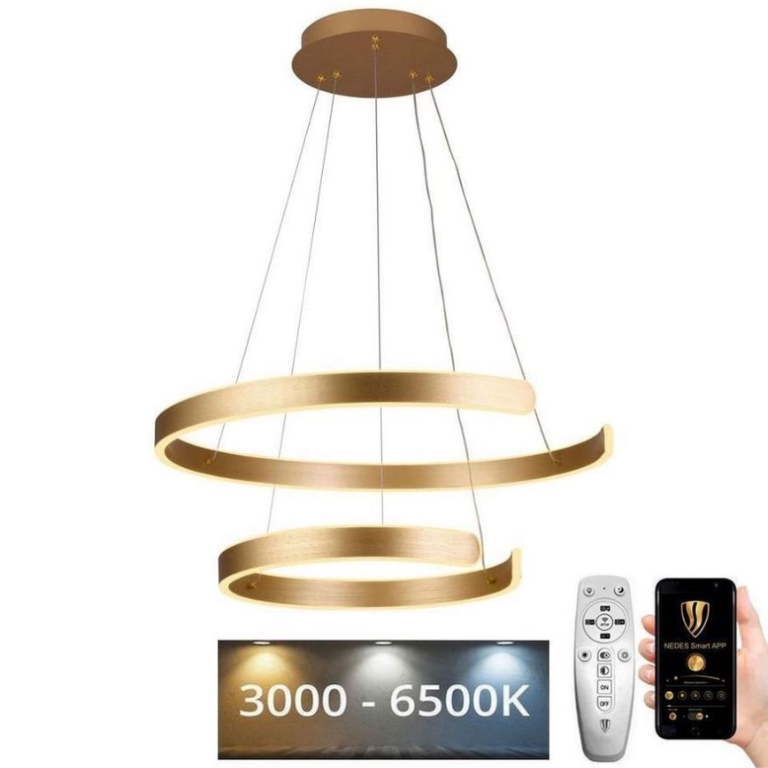 LED ljusreglerad ljuskrona på snöre LED/120W/230V 3000-6500K + fjärrkontroll