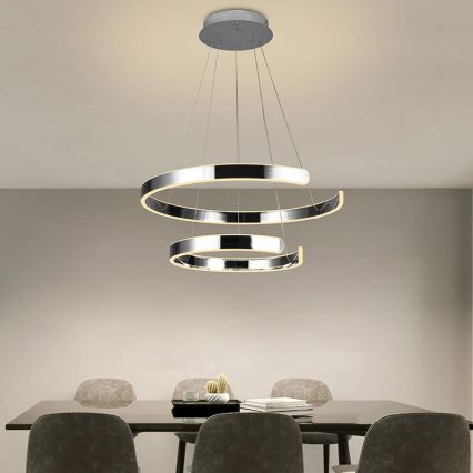 LED ljusreglerad ljuskrona på snöre LED/120W/230V 3000-6500K + fjärrkontroll