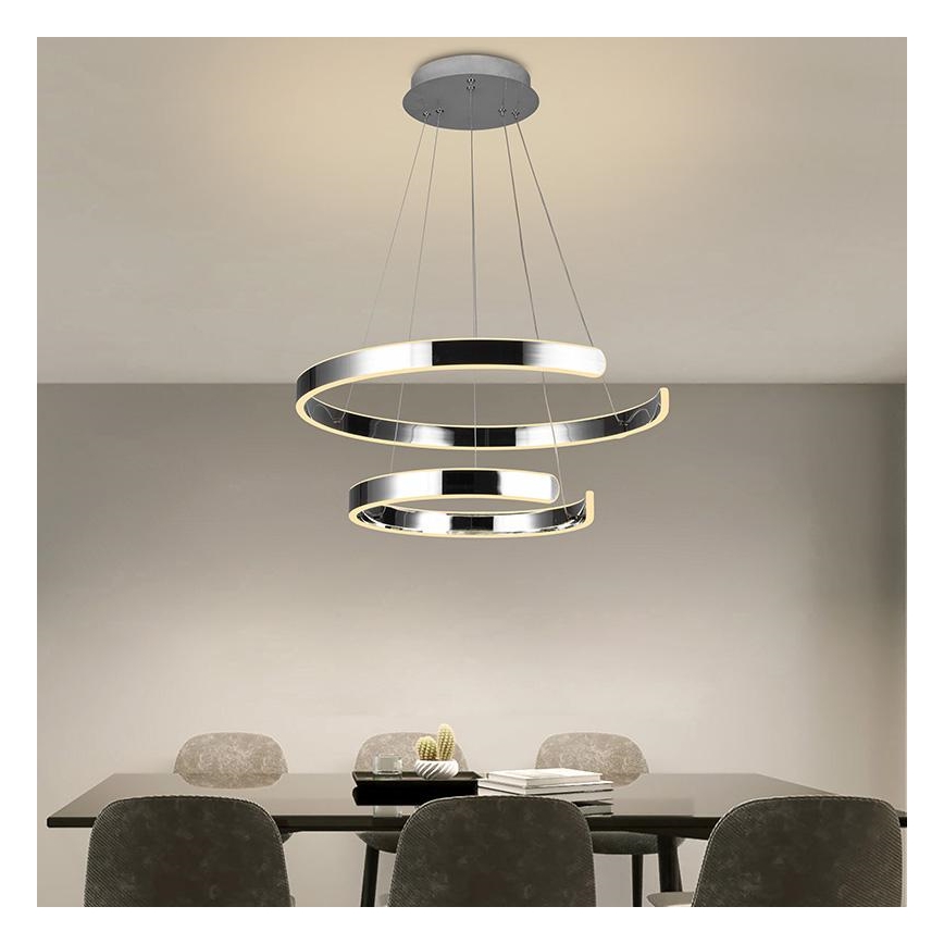 LED ljusreglerad ljuskrona på snöre LED/120W/230V 3000-6500K + fjärrkontroll