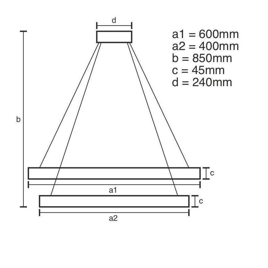 LED ljusreglerad ljuskrona på snöre LED/120W/230V 3000-6500K + fjärrkontroll