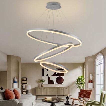 LED ljusreglerad ljuskrona på snöre LED/125W/230V 3000-6500K + fjärrkontroll