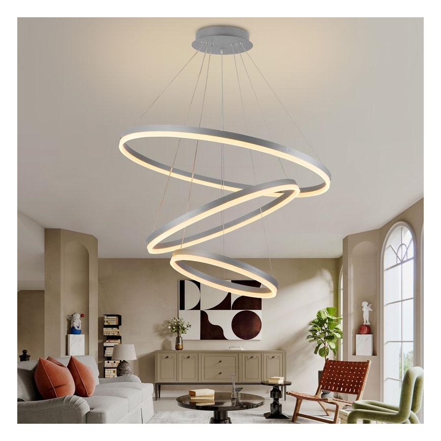 LED ljusreglerad ljuskrona på snöre LED/125W/230V 3000-6500K + fjärrkontroll