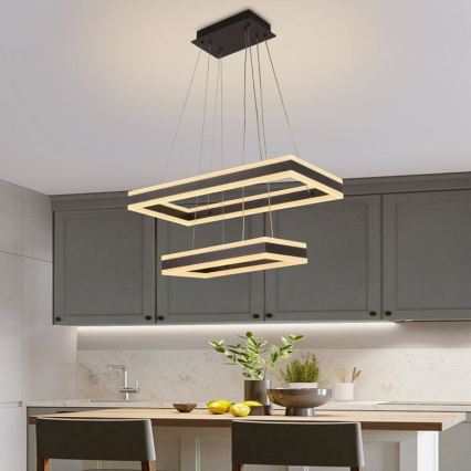 LED ljusreglerad ljuskrona på snöre LED/130W/230V 3000-6500K + fjärrkontroll