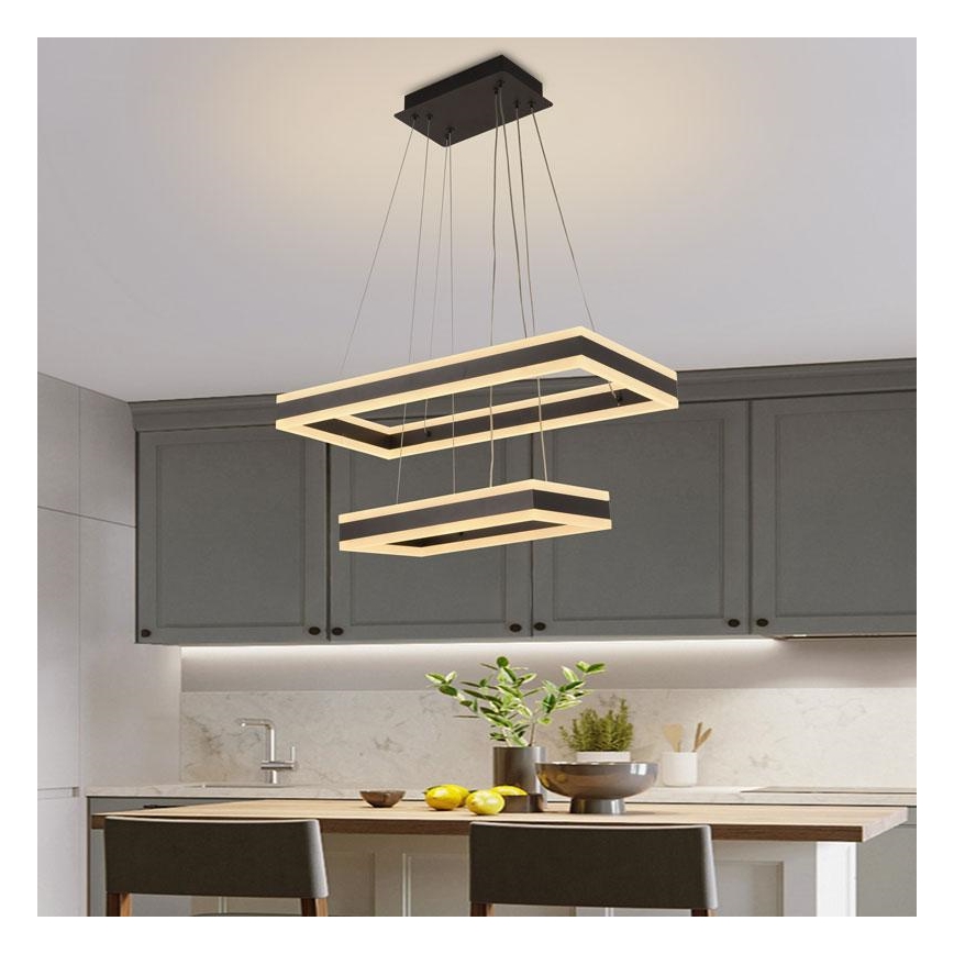 LED ljusreglerad ljuskrona på snöre LED/130W/230V 3000-6500K + fjärrkontroll