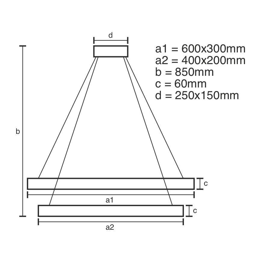 LED ljusreglerad ljuskrona på snöre LED/130W/230V 3000-6500K + fjärrkontroll