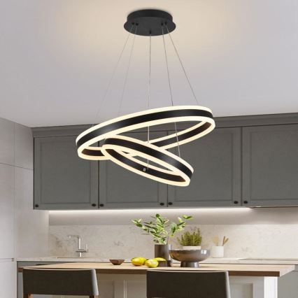 LED ljusreglerad ljuskrona på snöre LED/135W/230V 3000-6500K + fjärrkontroll
