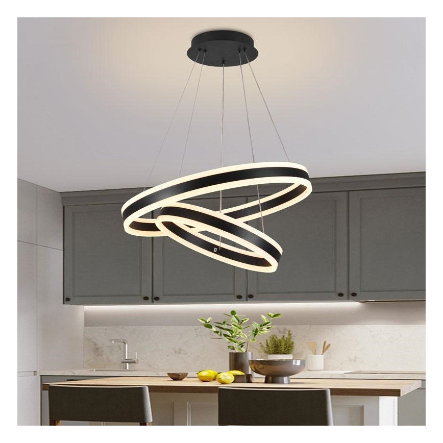 LED ljusreglerad ljuskrona på snöre LED/135W/230V 3000-6500K + fjärrkontroll