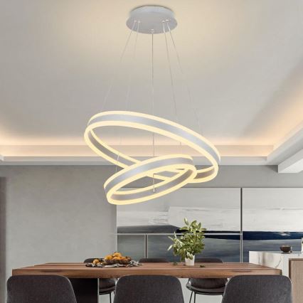LED ljusreglerad ljuskrona på snöre LED/135W/230V 3000-6500K + fjärrkontroll