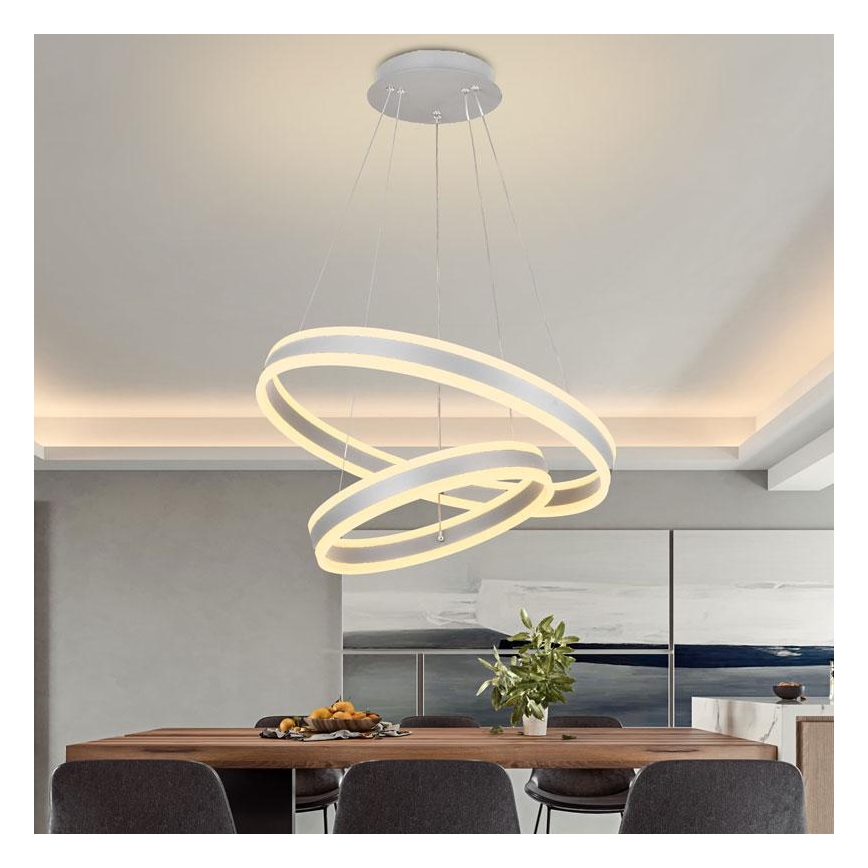 LED ljusreglerad ljuskrona på snöre LED/135W/230V 3000-6500K + fjärrkontroll