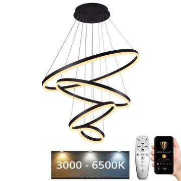 LED ljusreglerad ljuskrona på snöre LED/165W/230V 3000-6500K + fjärrkontroll