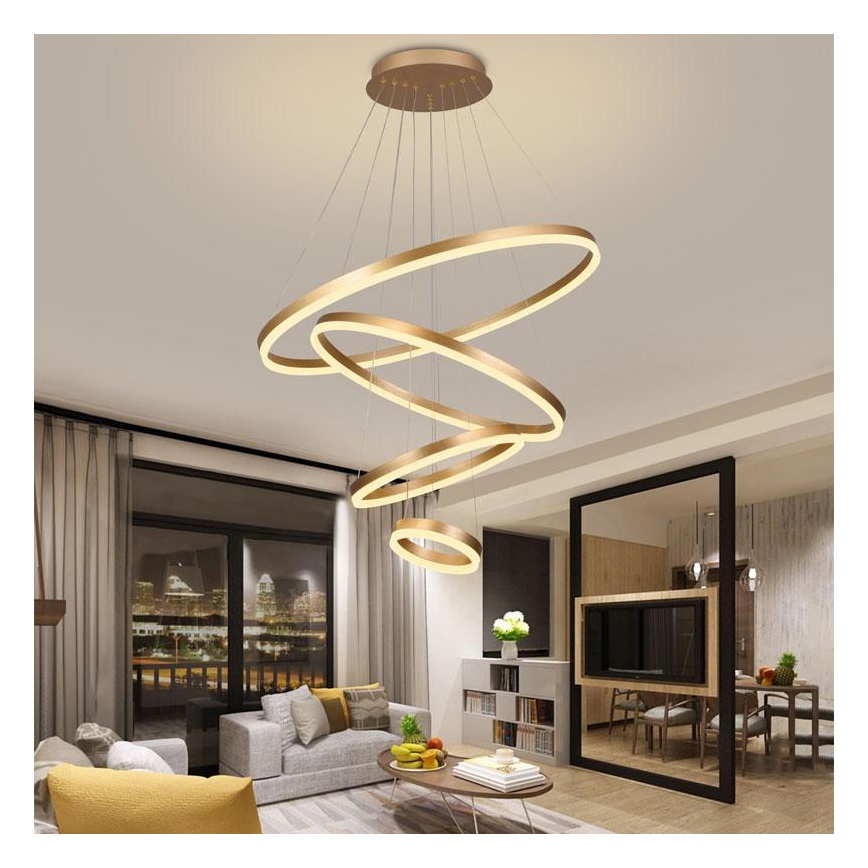 LED ljusreglerad ljuskrona på snöre LED/165W/230V 3000-6500K + fjärrkontroll