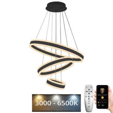 LED ljusreglerad ljuskrona på snöre LED/165W/230V 3000-6500K + fjärrkontroll