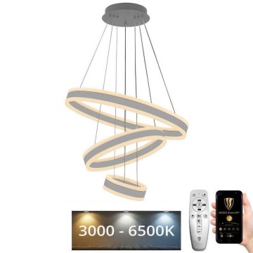 LED ljusreglerad ljuskrona på snöre LED/165W/230V 3000-6500K + fjärrkontroll