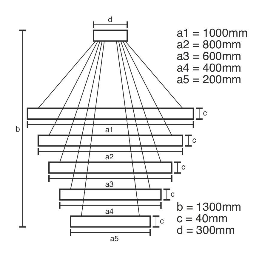 LED ljusreglerad ljuskrona på snöre LED/210W/230V 3000-6500K + fjärrkontroll