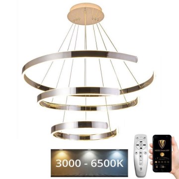LED ljusreglerad ljuskrona på snöre LED/220W/230V 3000-6500K + fjärrkontroll