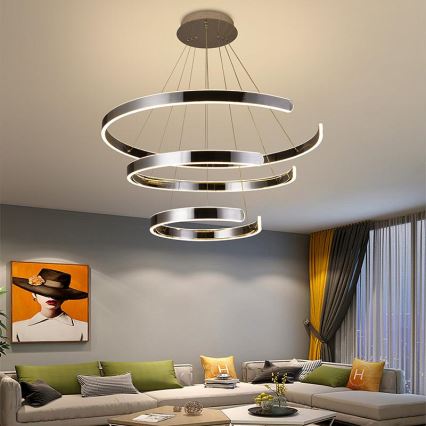 LED ljusreglerad ljuskrona på snöre LED/220W/230V 3000-6500K + fjärrkontroll